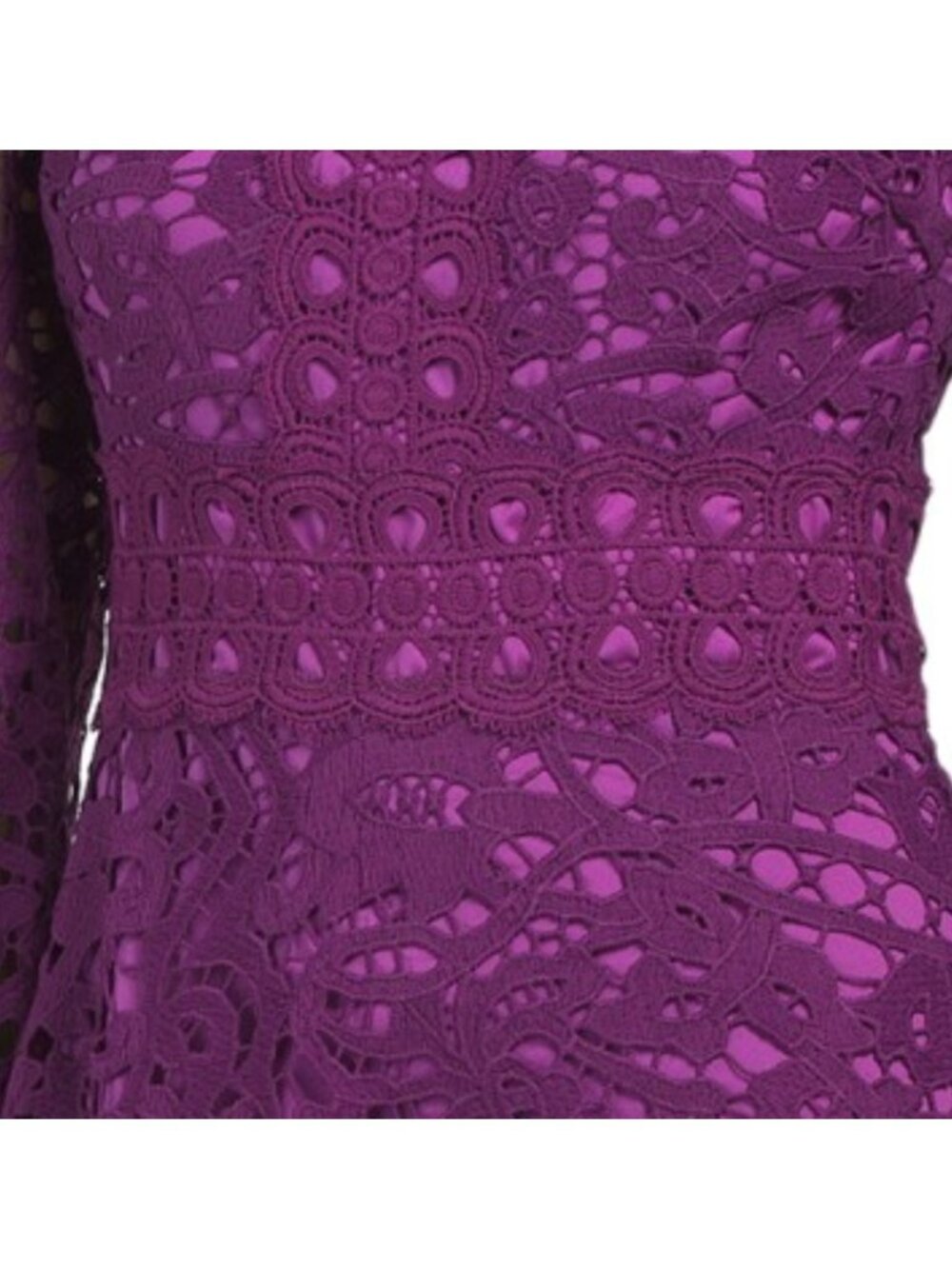 DALIA MACPHEE Long Sleeve Lace Midi Dress - Picture 4 of 6